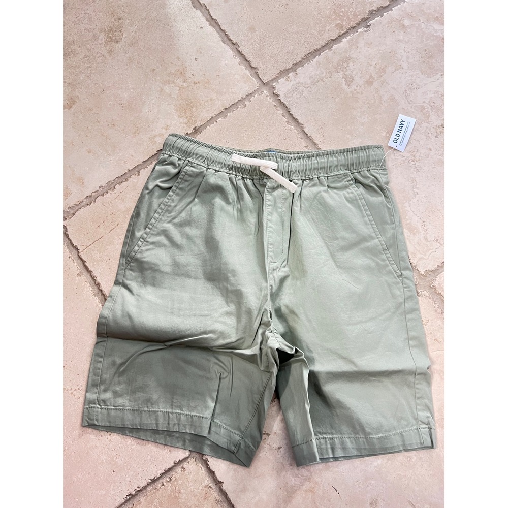 NEW Old Navy Boys Above Knee Dock Shorts Sage Green XXL 18 Cotton
